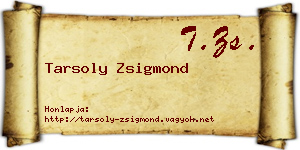 Tarsoly Zsigmond névjegykártya