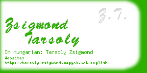 zsigmond tarsoly business card